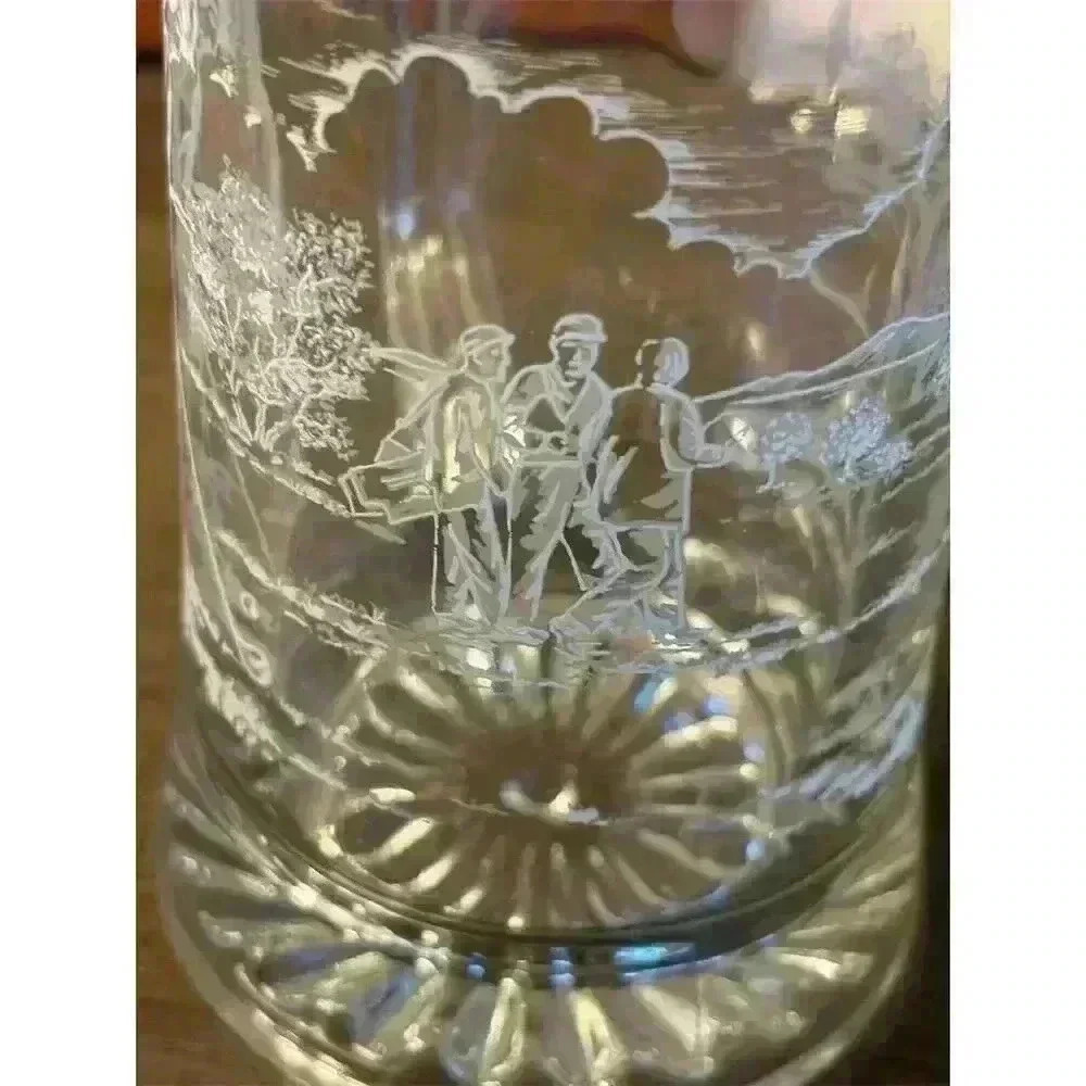 COPY - Vintage 1980s ALWE German Etched Beer Stein Golf Theme Pewter Lid - Picture 5 of 9